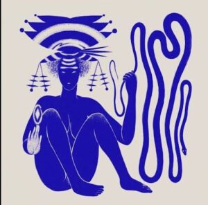 Hiatus Kaiyote Love Heart Cheat Code album cover art neon graphics