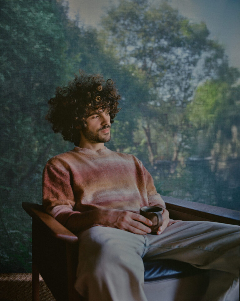 Press shot of French multi-instrumentalist FKJ celebrating the announcement of his third studio album Tyber.